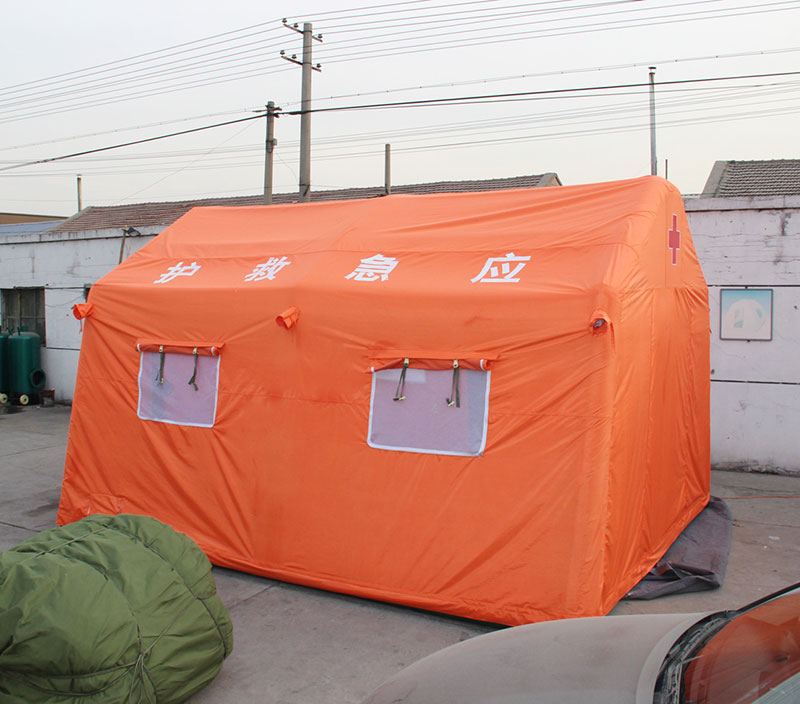 应急充气帐篷搭建